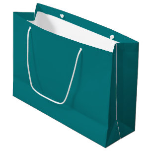  Solid colour plain Deep Aqua teal Large Gift Bag