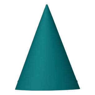  Solid colour plain Deep Aqua teal Party Hat