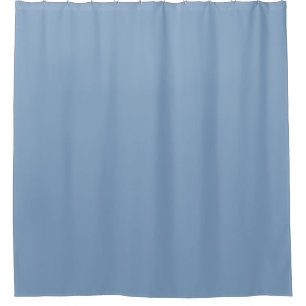 Solid colour plain dusty blue pastel shower curtain