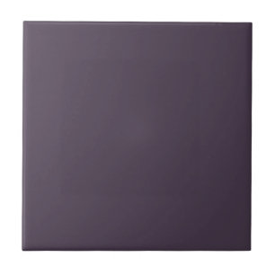 Solid colour plain dusty dark purple Sweet Grape Tile
