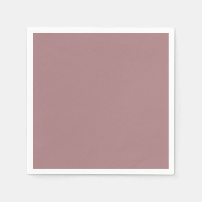 Solid colour plain dusty rose napkin (Front)