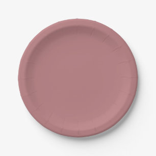 Solid colour plain Dusty Rose Paper Plate