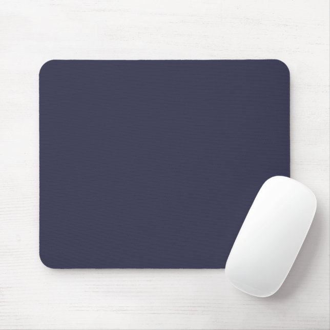 Solid colour plain Evening dark Blue Mouse Mat (With Mouse)