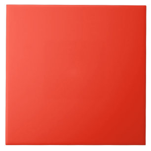 Solid colour plain flamingo bright red tile