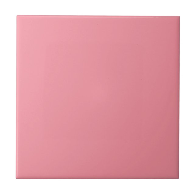 Solid colour plain Geranium Pink Tile (Front)