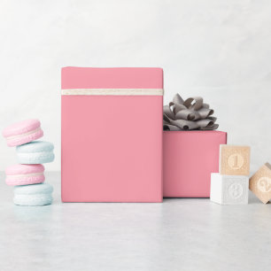 Solid colour plain Geranium Pink Wrapping Paper