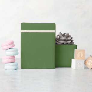 Solid colour plain green Treetop Wrapping Paper