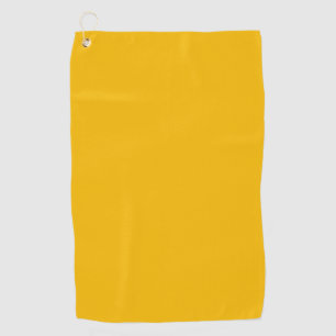 Solid colour plain hot yellow freesia golf towel