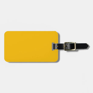 Solid colour plain hot yellow freesia luggage tag