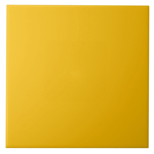 Solid colour plain hot yellow freesia tile (Front)