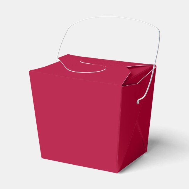 Solid colour plain light maroon wine red favour box (Front Side)