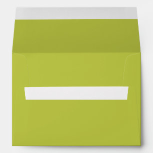 Solid colour plain lime green lemon gras envelope