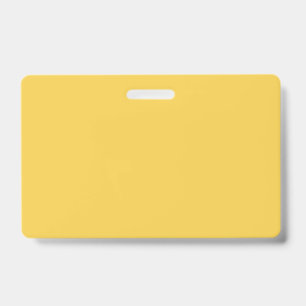 Solid colour plain Marigold Yellow ID Badge