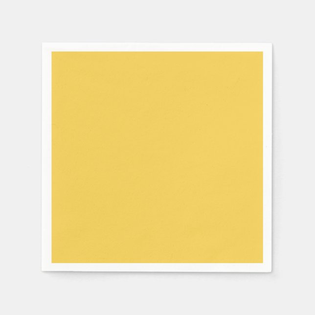 Solid colour plain Marigold Yellow Napkin (Front)