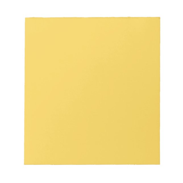 Solid colour plain Marigold Yellow Notepad (Front)