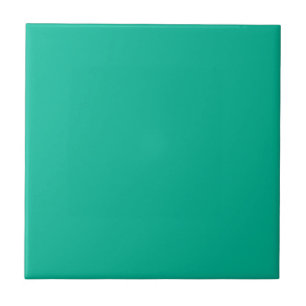 Solid colour plain Mint Leaf green Tile
