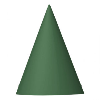 Solid colour plain Moss Green Party Hat