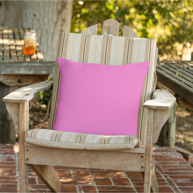 Solid colour plain orchid bright pink cushion (Chair)