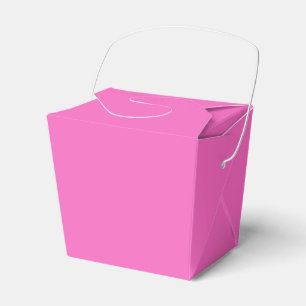 Solid colour plain orchid bright pink favour box