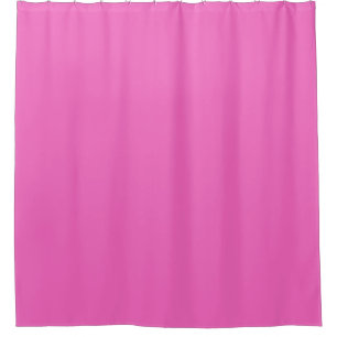 Solid colour plain orchid bright pink shower curtain