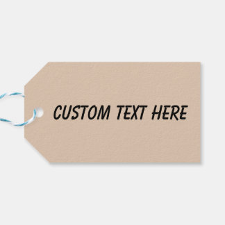 Solid colour plain Palomino beige Gift Tags