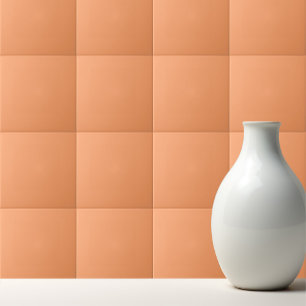 Solid colour plain papaya orange tile