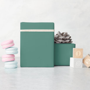 Solid colour plain pastel Bottle Green Wrapping Paper