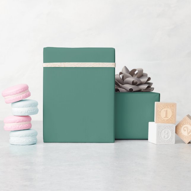 Solid colour plain pastel Bottle Green Wrapping Paper (Baby Shower)
