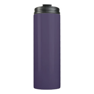 Solid colour plain pastel dark purple thermal tumbler