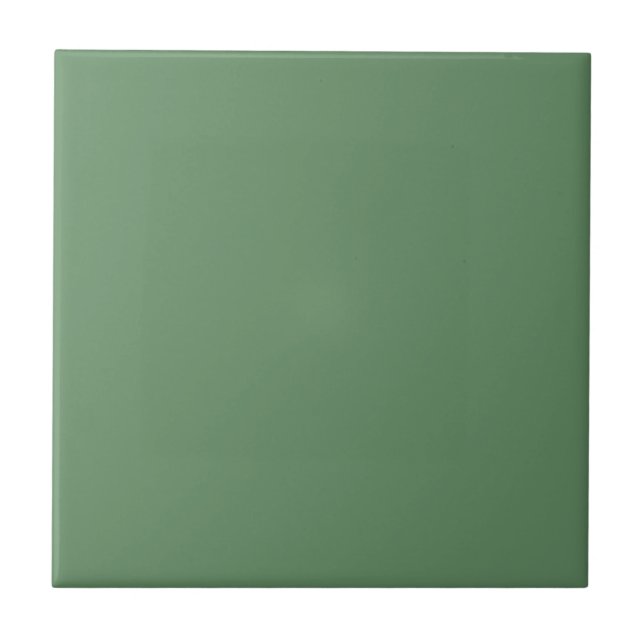 Solid colour plain pastel light green Stone Green Tile (Front)