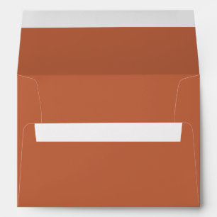 Solid colour plain pastel rust orange Envelope