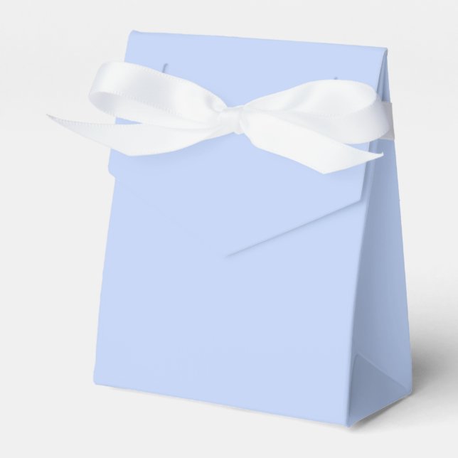 Solid colour plain periwinkle light blue favour box (Front Side)