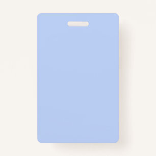 Solid colour plain periwinkle light blue ID badge