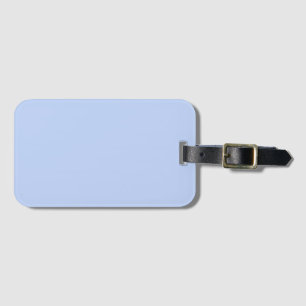 Solid colour plain periwinkle light blue luggage tag