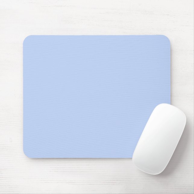 Solid colour plain periwinkle light blue mouse mat (With Mouse)