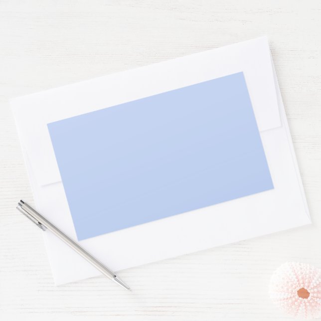 Solid colour plain periwinkle light blue rectangular sticker (Envelope)