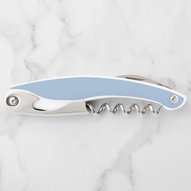 Solid colour plain powder blue corkscrew (Front)
