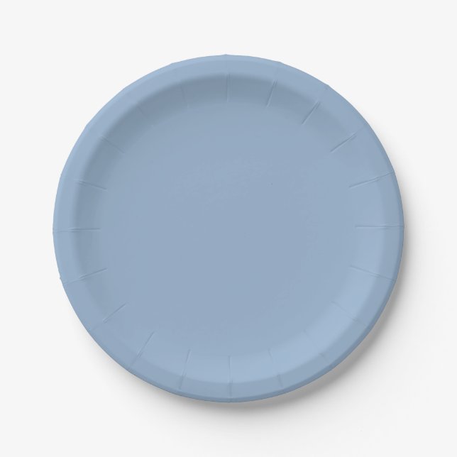 Solid colour plain powder blue paper plate (Front)