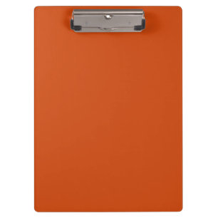 Solid colour plain rusty burnt orange clipboard