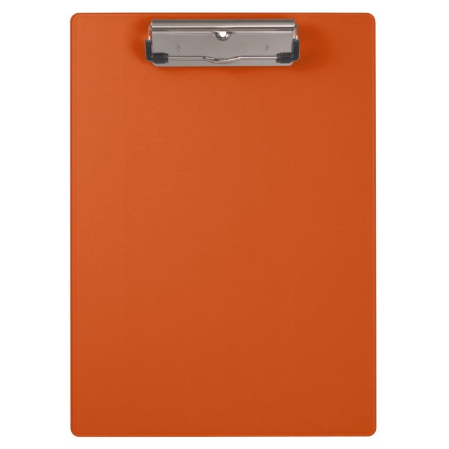 Solid colour plain rusty burnt orange clipboard (Front)