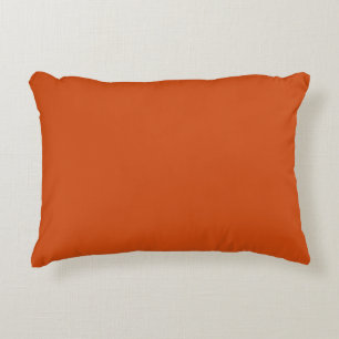 Solid colour plain rusty burnt orange decorative cushion
