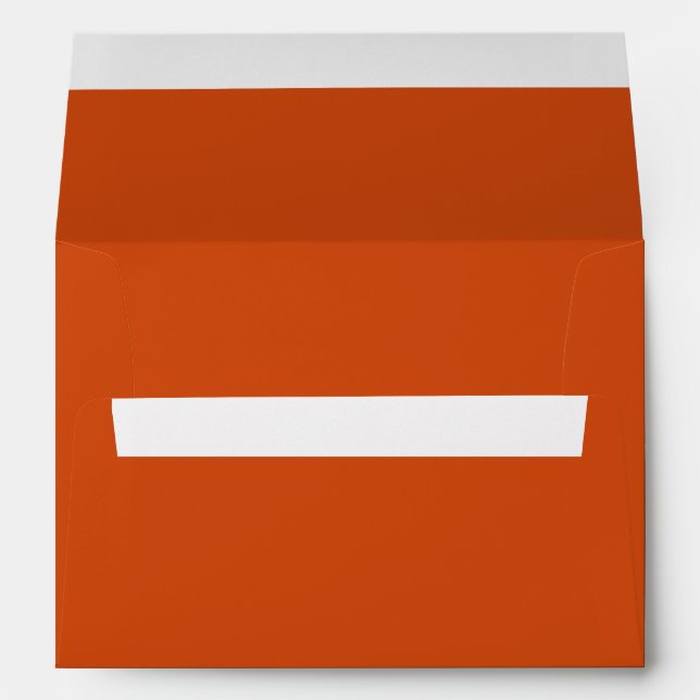 Solid colour plain rusty burnt orange envelope (Back (Bottom))