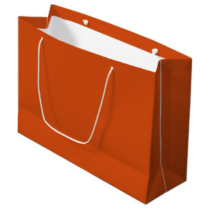 Solid colour plain rusty burnt orange large gift bag