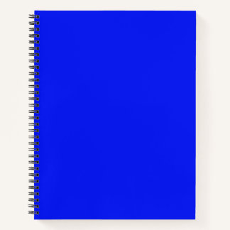 Solid colour plain sapphire bright blue notebook