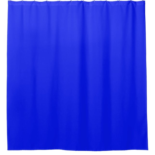 Solid colour plain sapphire bright blue shower curtain (Front)