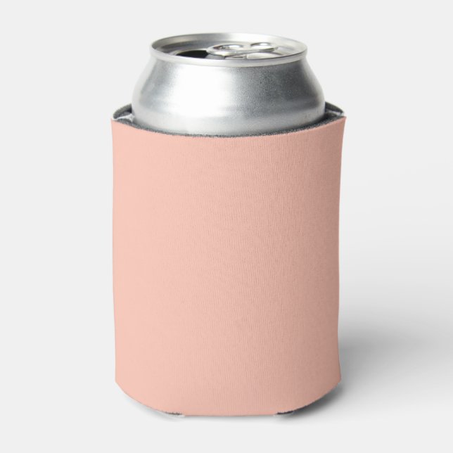 Solid colour plain simple delicate Tropical Peach Can Cooler (Can Front)
