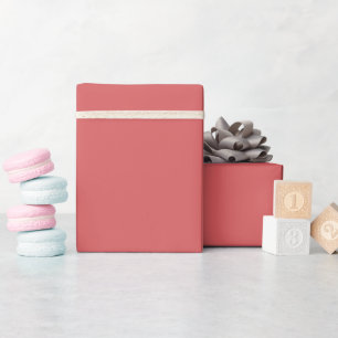 Solid colour plain Spiced Coral red Wrapping Paper