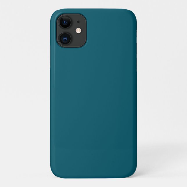 Solid colour plain teal peacock Case-Mate iPhone case (Back)