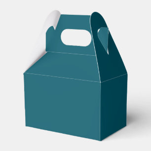 Solid colour plain teal peacock favour box