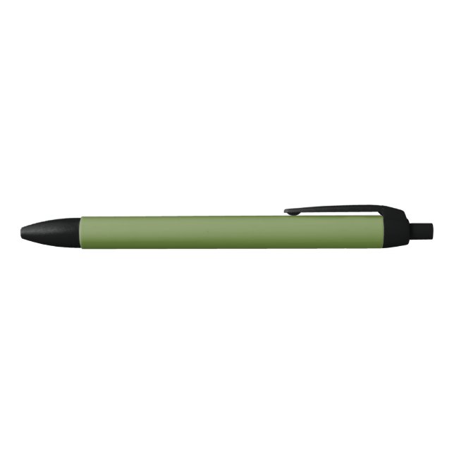 Solid colour plain thyme sage green  black ink pen (Top)